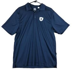Cutter & Buck Mens Shirt Navy Blue Polo Golf DryTec Athletic Short Sleeve Large